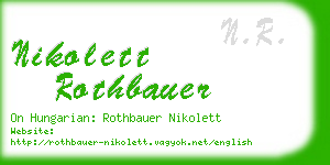 nikolett rothbauer business card